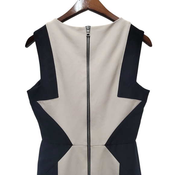 BCBGMAXAZRIA Evelyn Fully Lined Colorblocked Knee-length Dress Size 4 Pre-owned - Picture 4 of 10